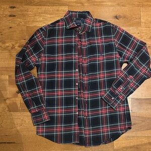 Polo by Ralph Lauren Red and Blue Plaid Casual Button Down Shirt